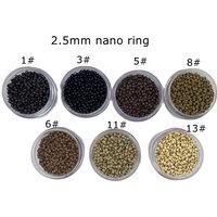 3000 pcs/Lot Black 2.5*1.5*1.6 mm nano micro rings For Nano Hair Extensions Nano ring