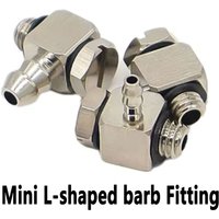 10Pcs Mini Barb Fitting Pagoda Joint M3 M4 M5 M6-Air Tube 3mm 4mm 6mm Elbow Pneumatic Tube Air Quick Connect Nickel Plated Brass