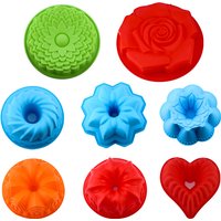 DIY Baking Dessert Mousse Cake Baking Tools Art Cake Baking Tray Tool Model 3D Shape Random Color Silicone Pastry Cake Mold