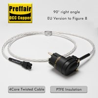 Audiophile mini8 power cord 12AWG occ single-crystal copper with silver plated AC Power Cord EU/US/AU/UK Power Plug Figure 8 IEC