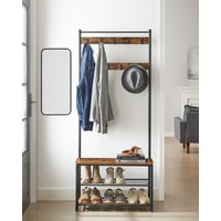 VASAGLE Garderobenständer Garderobe, mit Sitzfläche, 3 Ablagen VASAGLE Garderobenständer Garderobe, mit Sitzfläche, 3 Ablagen