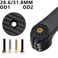 Bicycle Stem Cover Headset Top Cap Bike Full Carbon Fibre Ultralight Stem Cap Compatible With All Road MTB 1-1/8" Fork Steerer