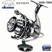 Okuma Seawater Fishing Reel Metal Spherical Knob Rotating Reel 1000-7000 3+1BB 5.1:1 Maximum Resistance 15KG Waterproof Reel
