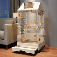 Lovebird Bird Cages Accessories Quail Pigeon Indoor Iron Bird Cages Outside Hammock Stainless Jaula Para Canarios Bird Supplies