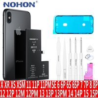 NOHON Lithium Polymer Bateria for iphone SE 6 6S 7 8 Plus X Xr Xs Max 11 12 Pro 13 14 plus with Tools for Mobile Phone Battery