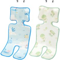 33x70cm Adjustable Stroller Cooling Pad Breathable Car Seat Liner for Kids High Chair Bassinet Swing Travel Beach Gel Ice Silk