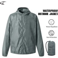 LNGXO Men Women Hiking Jackets Waterproof Sun Protection Windbreaker Camping Climbing Outdoor Rain Coat Unisex Portable Clothes