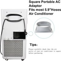 ABBK-Exhaust Hose 5.9 Inch Portable For Air Conditioner, Fits Square Suit For Air Conditioning Exhaust Port