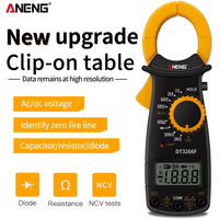 Mini Digital Clamp Multimeter Amperemeter Electrical Clamp Meter ANENG DT3266F AC / DC Voltage Resistor Tester with Buzzer test