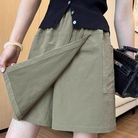 Summer Hot Sale Lady Quick Drying Short Skirts Girls High Waist Solid Thin Dress Women Korean Fashion A-line Culottes