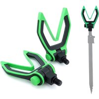 Carp Fishing Angle Adjustable Rod Rest Head | Green ABS Material Ideal for Fishing Bank Sticks and Buzz Bar Feeder