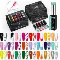 AS Solid Line Gel Nail Polish Not Set 24 Colors For Manicure Drawing Polish DIY Painting Varnish Pure Liner Nails Art Gel