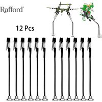 Rafford 12-Piece Model Painting Alligator Clip Sticks with Rubber Tips, Metal Wire Clips for Hobby Models,DIY Spray/Clamp Photos