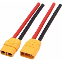 2Pcs XT90 Female Male Connector Cable with 100mm 12AWG Silicone Wire ESC Charger for Rc Lipo Battery Rc Drone Car Boat FPV
