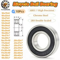 AliExpress NONE 6900RS 10x22x6mm Bicycle Bearing 10Pcs ABEC-7 Chrome Steel Double Sealed 6900-2RS Bicycle Wheel Hub Pivot Repair Replacement