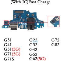 Usb Dock Charger Connector Ports for Motorola Moto G31 G41 G32 G42 G52 G62 G72 G82 G51 G71S G22 5G Charging Board Module Flex