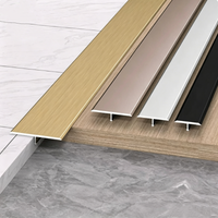 50/90/135Cm Aluminum T Molding Trim Floor Transition Strip Wall Panel Door Threshold Flooring Gaps Flat Divider Strips Profile