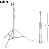 Selens 2.8m Stainless Steel Telescopic Heavy Duty Light Stand Tripod for Softbox Ring Light Flash Photo Studio Photographic