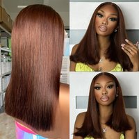 2x6 Glueless wigs 100% Human Hair SDD Vietnamese Transparent Lace Frontal Wigs #2 Dark Brown Color 13x6 13x4 Lace Front Wig 250%