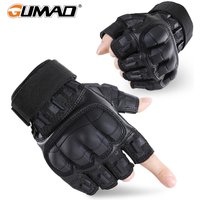 Outooor Tactical Fingerless Gloves Hard Shell Sports Paintball Airsoft Hunting Combat Riding Hiking Cycling Anti-skid Gear Men