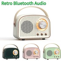 Retro Bluetooth-compatible Speaker Cute Mini Speaker with FM Radio Wireless Speaker with TWS Music Player Hifi Stereo TF USB