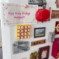 Egg Tray Fridge Magnets Polaroid Photo Holder Multifunctional Egg Shape Decor Car Interior Ornament Home Refrigerator Decoration