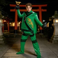 Kids Halloween Ninja Costume New Arrival Boys Hidden Warrior Kai Lloyd Fancy Dress Up Outfit for Party Cosplay Stage Performance