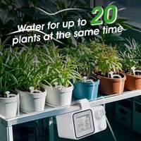 Automatic Drip Irrigation System Timer LCD 20 Pots Water-Saving 70% Anti-Siphon Adjustable Flow Water Shortage Alarm for Travel
