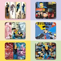Cartoon Images I-InvincibleS Mouse Pad 25X29 Small Square Computer Office Game Table Mats Rubber Anti-slip Mousepads Desk Pad