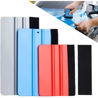 1Pc Plastic Squeegee with Felt Edge Car Vinyl Wrap Scraper Felt Squeegee Wrapping Tool Decal Applicator Wallpaper Smoothing Tool