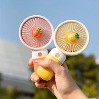 2026 New Mini Handheld Fan with Flower and Fruit Designs - USB Portable Desktop Travel Gift
