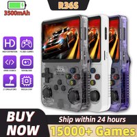 Open Source R36S Retro Handheld Game Console 3.5 Inch IPS Screen 64/128G 15000+ Games RK3326 Chip Portable Pocket Game Player