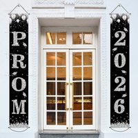 2D Prom Night Class of 2026 Graduation Celebrations Party Decor Couplets Porch Signs Indoor Outdoor Banners Party Supplies