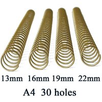 19mm 16mm 20pcs A4 Binder Spiral Ring 30-hole Binding Rings Snake Ring Book Binding Loose Leaf Binder Rings Metal Ring
