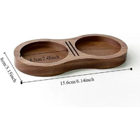 Walnut Wood Coffee Tamper Station Professional Non-Slip Bottom Coffee Tamper Storage Base Multi-functional Stable