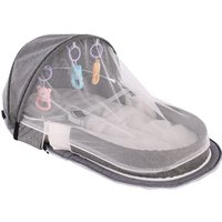 Baby Bed Folding Portable Baby Crib with Net and Awning Baby Nest Portable Baby Bed for Camping Infant Bed Bassinet for Baby