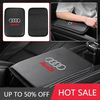 1Pcs Car Armrest Box Mats Leather Center Console Covers Emblem For Audi A1 A3 8P A4 B5 B6 B7 B8 A5 A6 C5 C6 C7 A7 A8 Q3 Q5 Q7 TT