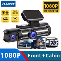 Car DVR HD 1920*1080P Dash Camera Dual Lens Cabin Dashcam Vehicle Video Dash Cam Drive Recorder Black Box Interior Mini Dvrs