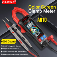 Digital Clamp Multimeter DC/AC Current Meter 6000 Counts 400A Amp Large Color Screen Voltage Tester Car Hz NCV Ohm