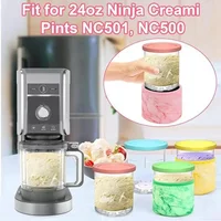 24OZ Ice Cream Neoprene Sleeve For Ninja Creami Deluxe Series NC501NC500 4PCS 4pcs/set Ice Cream Neoprene Covers