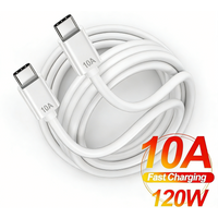 Dual PD 120W 10A Type C to USB-C Cable Super Fast Charging For iPhone Samsung Xiaomi Universal Phone Quick Charge 3.0 Data Cord