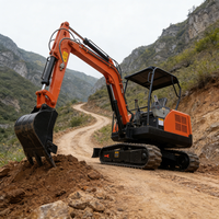 Durable 1.2t Mini Excavator Hydraulic Track Bagger Micro Digger Compact Crawler Backhoe For Pipeline Installation Works