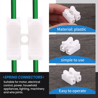 50PCS CH2 Spring Quick Wire Connector Cable Clamp Terminal Block Connector for LED Strip Light TQ