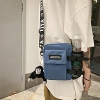 Trendy Couple Canvas Shoulder Bag Messenger Bag Casual Man Daily Commuting Bag Oudoor Travel Beach Bag