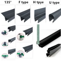 2pcs Weatherstrip Waterproof Shower door sealing strips water stopper 6- 12mm glass shower screen door seal strip gap sealer