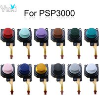 YuXi Black 3D Analog Joystick Button Sensor Module + Thumb Stick Caps For PSP 3000 PSP3000 Console