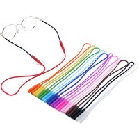 2pcs Silicone Sunglasses Glasses Eyeglasses Cord Chain Eyewear Sport Anti Slip Neck Holder Ear Hook Black Brown White Blue Red
