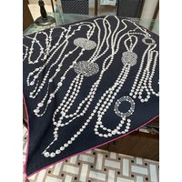 Winter Black Scarf Silk Wool Shawls Stole Hand Rolled Edges Shawl Large Bandana Neck Head Accessories Luxury Designer Scarves