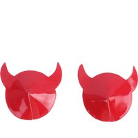 Breast Stickers Horn Stickers Disposable Self-Adhesive Cloth Breast Pasties Pad Nipple Cover Bra Sexy Devil Nipple Stickers