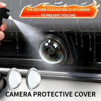 New 2PCS Car Camera Lens Protector for Rear View Backup Camera Cover 360° Camera Waterproof and Dustproof Protection Accessories